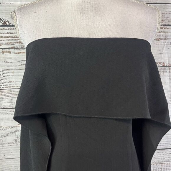 Trina Turk Los Angels Little Black Cape Dress size 2 Wedding Cocktail Evening - Picture 7 of 16